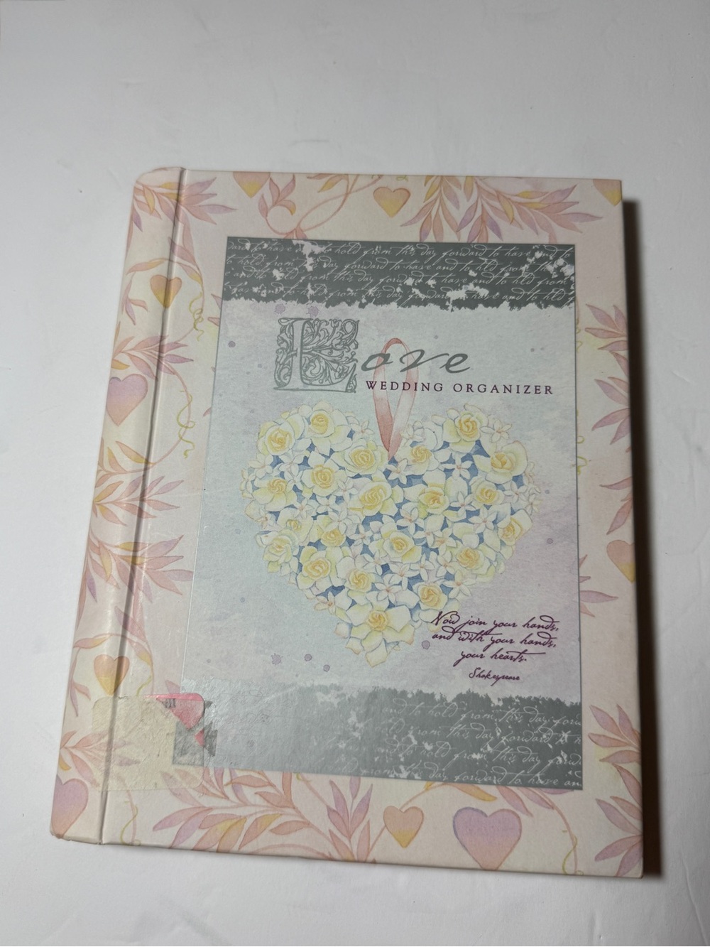 CR Gibson “Love” Wedding Organizer Pink Floral Hardcover Planner